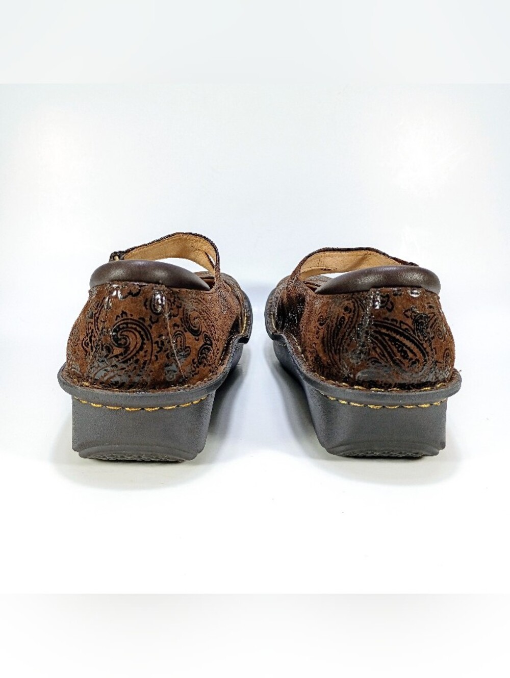 Alegria Jill 562 Womens 7 Brown Leather Paisley Embossed Mary Jane - Picture 7 of 11